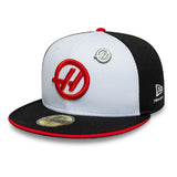 Gorra Haas F1, liga de verano, 59FIFTY, New Era, negra