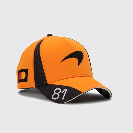 Gorra McLaren, equipo, Oscar Piastri, Puma, papaya