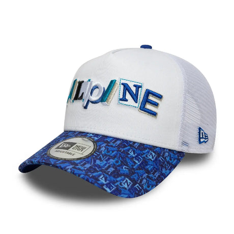 Gorra Trucker Alpine, AOP, blanca
