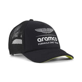 Gorra trucker Aston Martin, negra