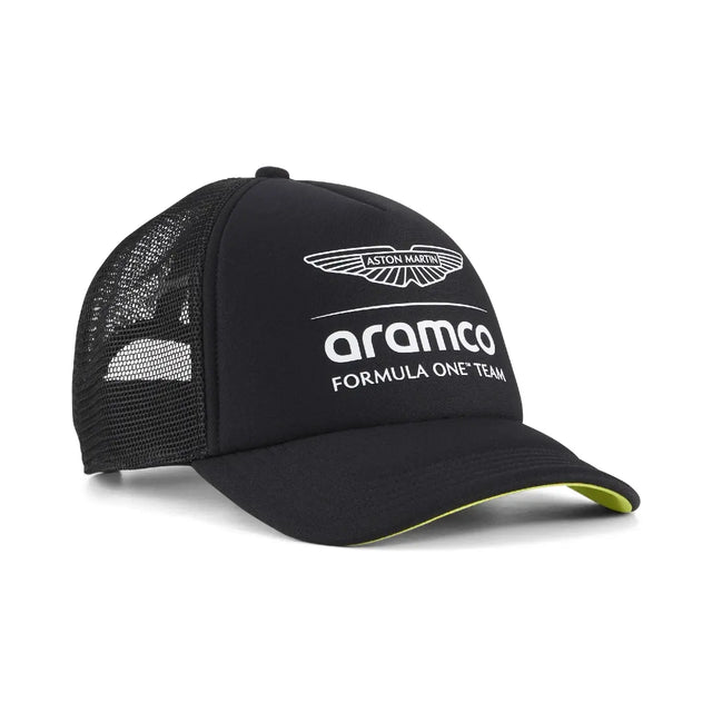 Gorra trucker Aston Martin, negra