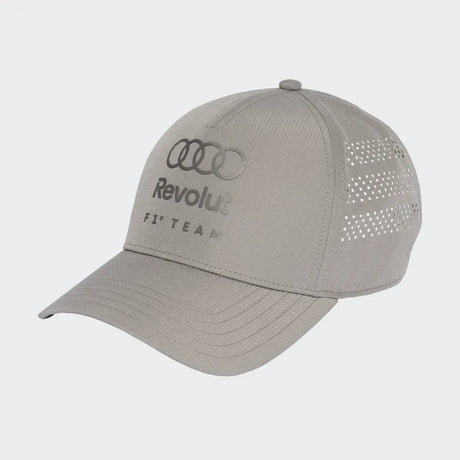 Gorra Trucker Audi, equipo, mecánicos, adidas, gris, 2026