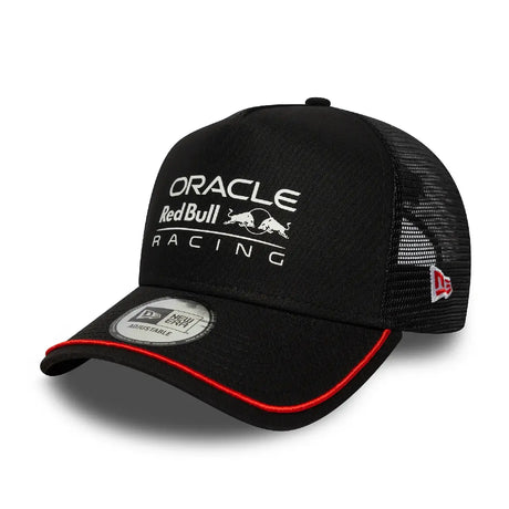 Gorra trucker Red Bull, parche ORBR, 9FORTY, New Era, negra
