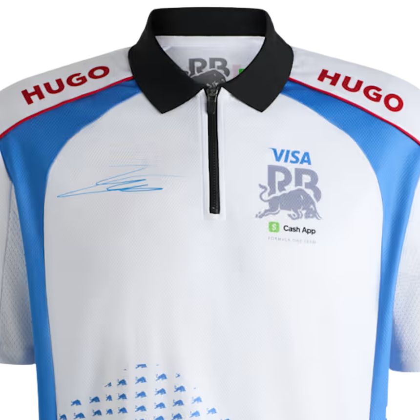 Polo VISA RB, Isack Hadjar, equipo, blanco