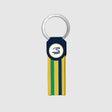 Llavero Ayrton Senna, a rayas, azul