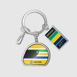 Llavero Ayrton Senna, casco, colorido