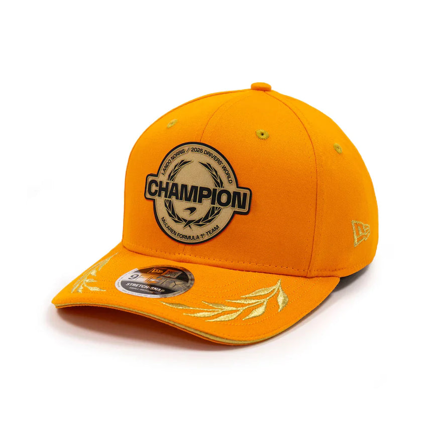 Gorra McLaren, Campeón del Mundo 2025, Lando Norris, New Era, 9FIFTY, naranja