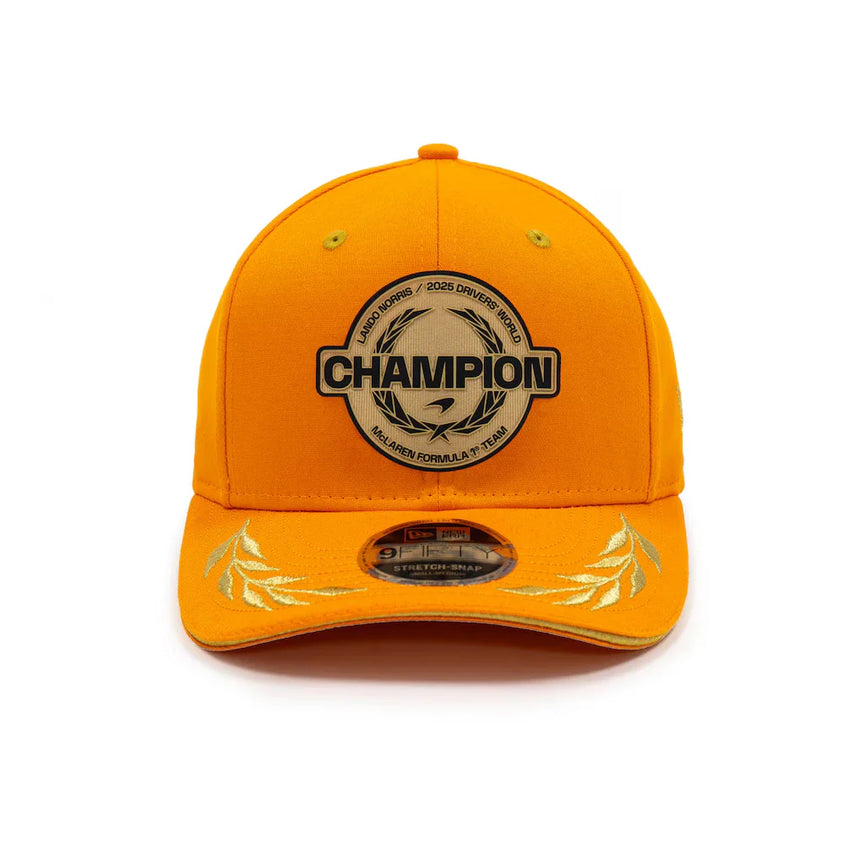 Gorra McLaren, Campeón del Mundo 2025, Lando Norris, New Era, 9FIFTY, naranja