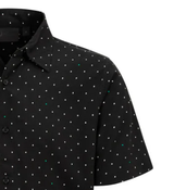 Mercedes, Men's Polka Dot Shirt, Black