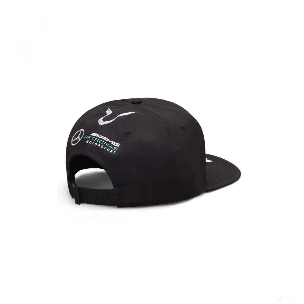 Mercedes Flatbrim Cap, Lewis Hamilton, Adult, Black, 2019