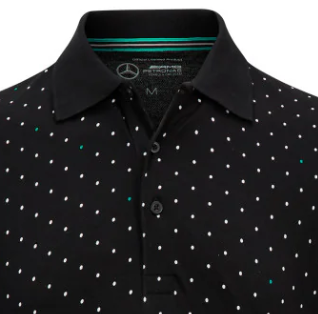 Mercedes, Men's Polka Dot Crew Neck T-Shirt, Black