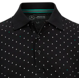 Mercedes, Men's Polka Dot Crew Neck T-Shirt, Black