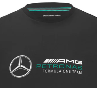 2022, Black, Large Logo, Mercedes Child's Shirt