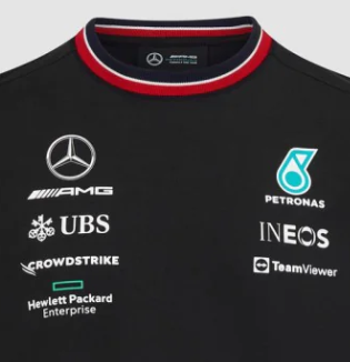2022, Black, Mercedes Team Child Shirt