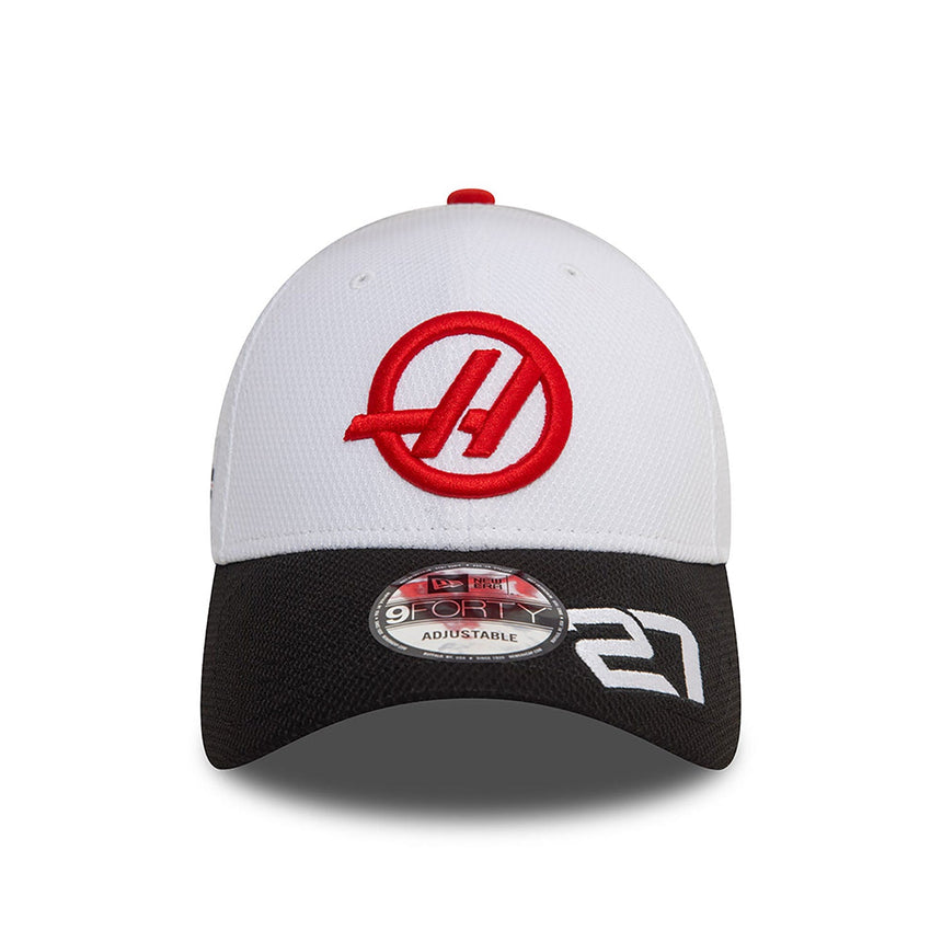 Haas Cap, New Era, 9forty, Hülkenberg Erwachsene, Weiß, 2024