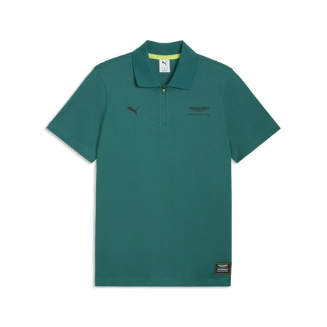 Polo Aston Martin, Jacquard, corte normal, Puma, verde