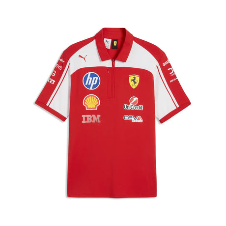 Polo Ferrari, auténtico, equipo, Puma, rojo, 2026