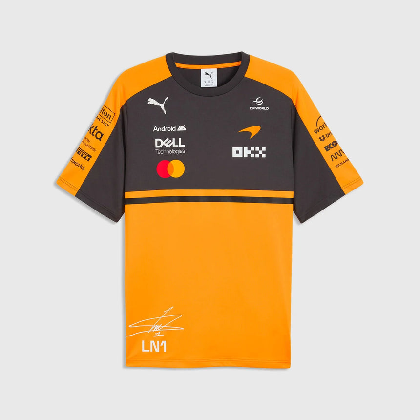 Polo McLaren, equipo, Lando Norris, papaya