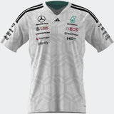 Polo Mercedes, equipo, adidas, competidores, blanco