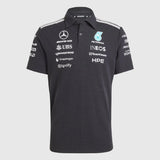 Polo Mercedes, equipo, ingenieros, adidas, negro, 2026