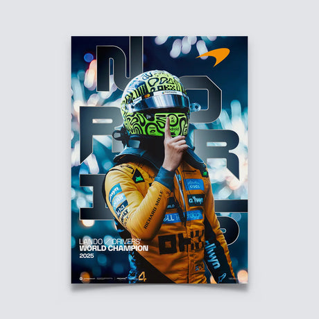 Póster McLaren WDC Campeón, Lando Norris, 2025