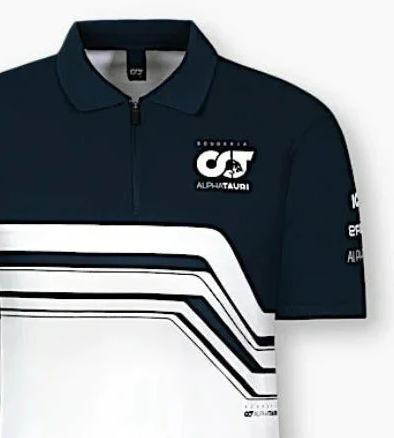 Scuderia Alpha Tauri Damen Team-T-Shirt mit Kragen, Weiß 2022