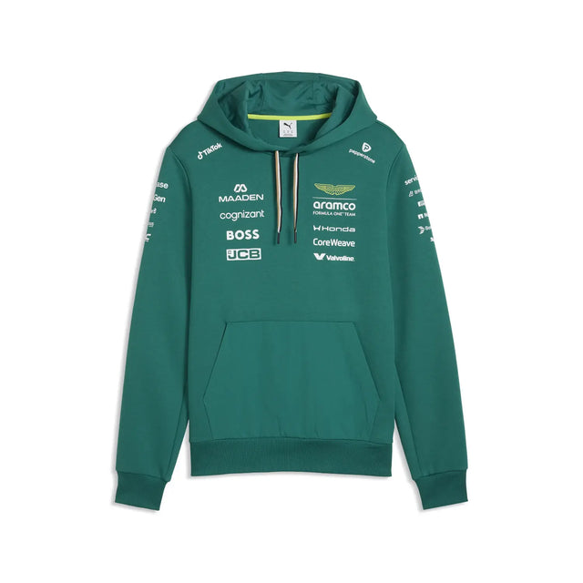 Sudadera con capucha Aston Martin, equipo, Puma, verde, 2026