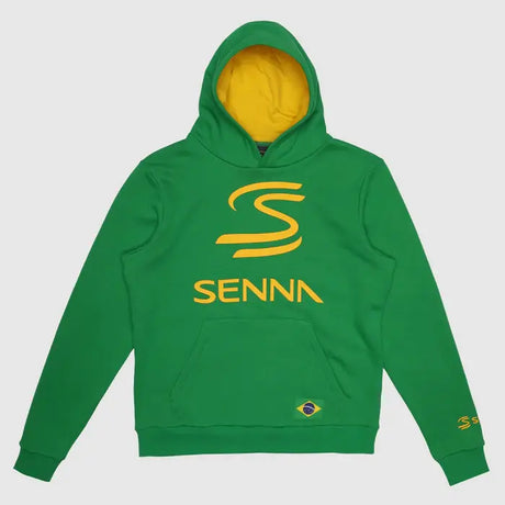 Sudadera con capucha Ayrton Senna, herencia, verde