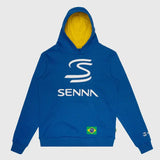 Sudadera con capucha Ayrton Senna, legado, azul
