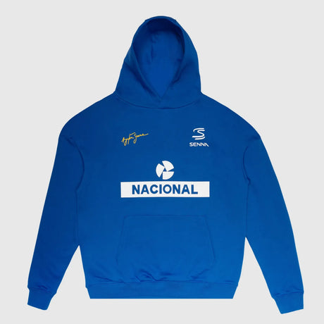 Sudadera con capucha Ayrton Senna, nacional, azul