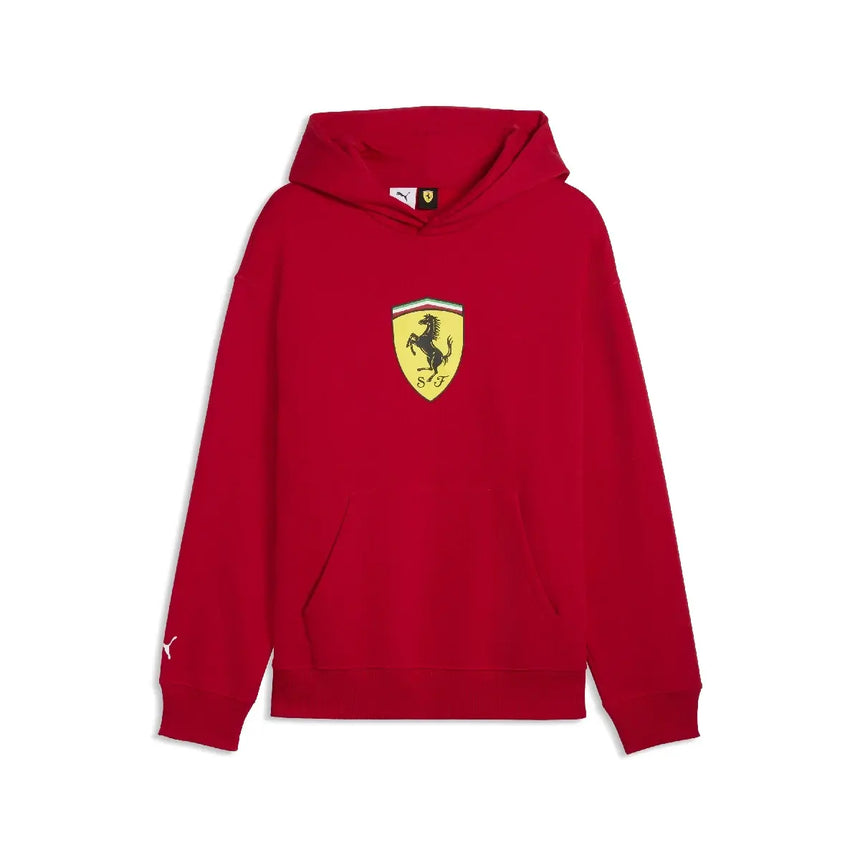Sudadera con capucha Ferrari, escudo, rojo