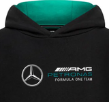 Sudadera con capucha y logotipo Mercedes, niño, negra