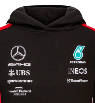 Mercedes Team Kids Hoodie, Black, 2023