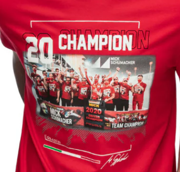 T-Shirt, Mick Schumacher F2 Weltmeister 2025, Rot, 2020