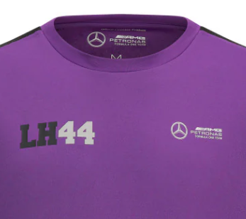 Camiseta deportiva Mercedes Lewis Hamilton, morada