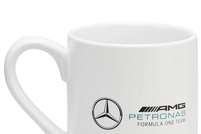 Taza, Mercedes Logo, Unisex, Blanco, 2022