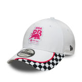 Visa RB gorra, tablero de ajedrez, 9FORTY, New Era, blanca