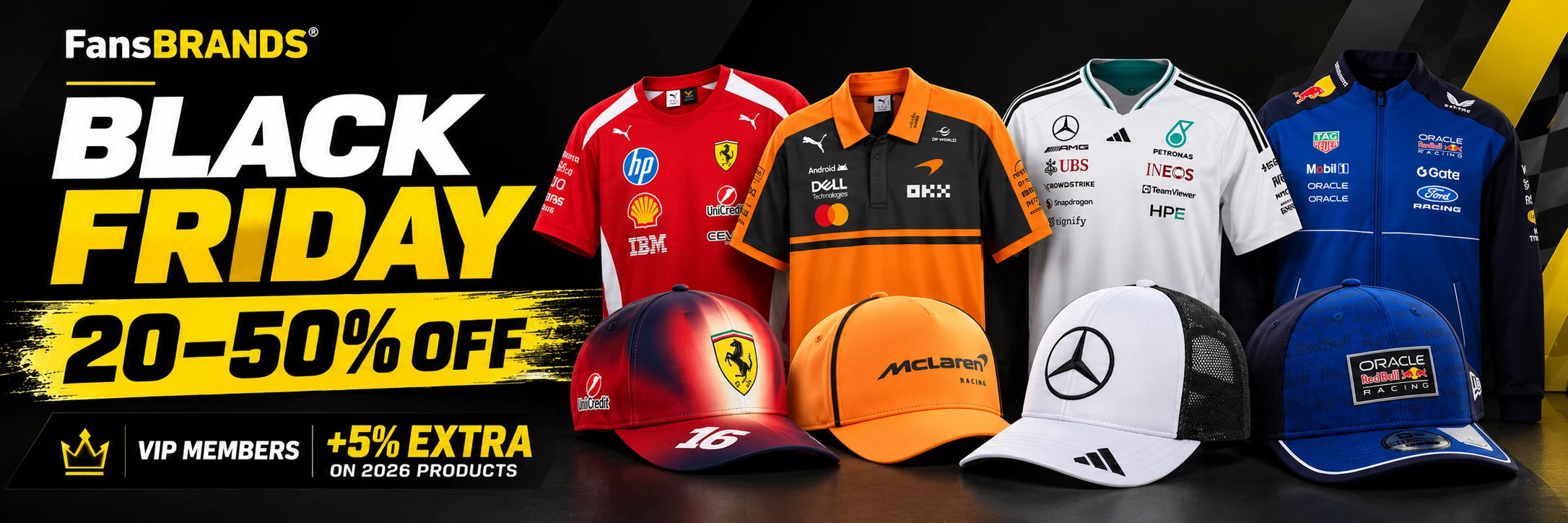 Black Friday: 20–50 % de descuento. VIP: 5 % adicional en productos de 2026.
